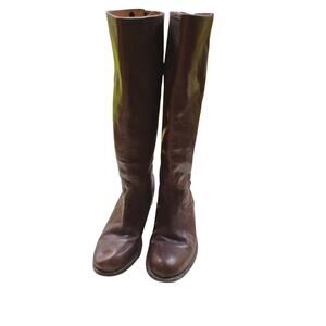 Frye Campus 14L Brown Leather Tall Boots Women’s Size 8B Iconic Pull-On Style